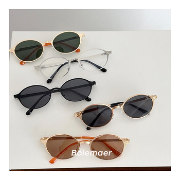 Dječje sunčane naočale s okruglim okvirom, netpolarizirane PC leće, pun okvir metal-plastika, pogodné za putovanja, vožnju, modu i nastupe, ljeto 2025