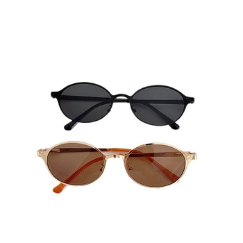 Dječje sunčane naočale s okruglim okvirom, netpolarizirane PC leće, pun okvir metal-plastika, pogodné za putovanja, vožnju, modu i nastupe, ljeto 2025