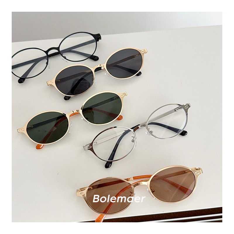 Dječje sunčane naočale s okruglim okvirom, netpolarizirane PC leće, pun okvir metal-plastika, pogodné za putovanja, vožnju, modu i nastupe, ljeto 2025