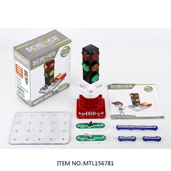 Set de blocuri electronice de construcție cu lumini, giroscop spațial și experimente educaționale