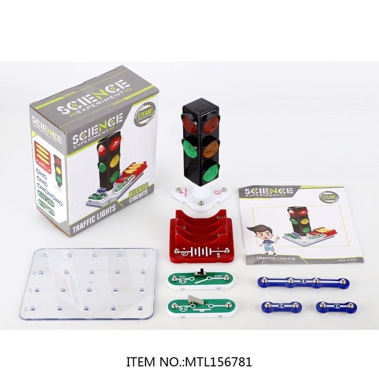 Set de blocuri electronice de construcție cu lumini, giroscop spațial și experimente educaționale