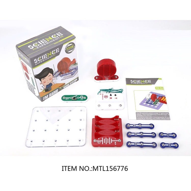 Set de blocuri electronice de construcție cu lumini, giroscop spațial și experimente educaționale