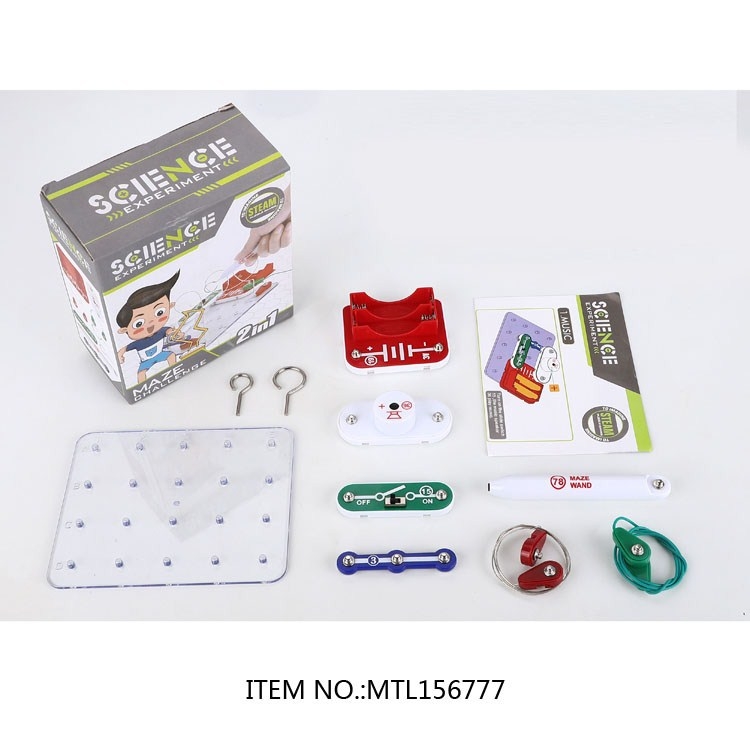 Set de blocuri electronice de construcție cu lumini, giroscop spațial și experimente educaționale