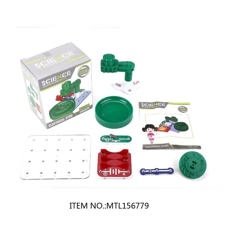 Set de blocuri electronice de construcție cu lumini, giroscop spațial și experimente educaționale