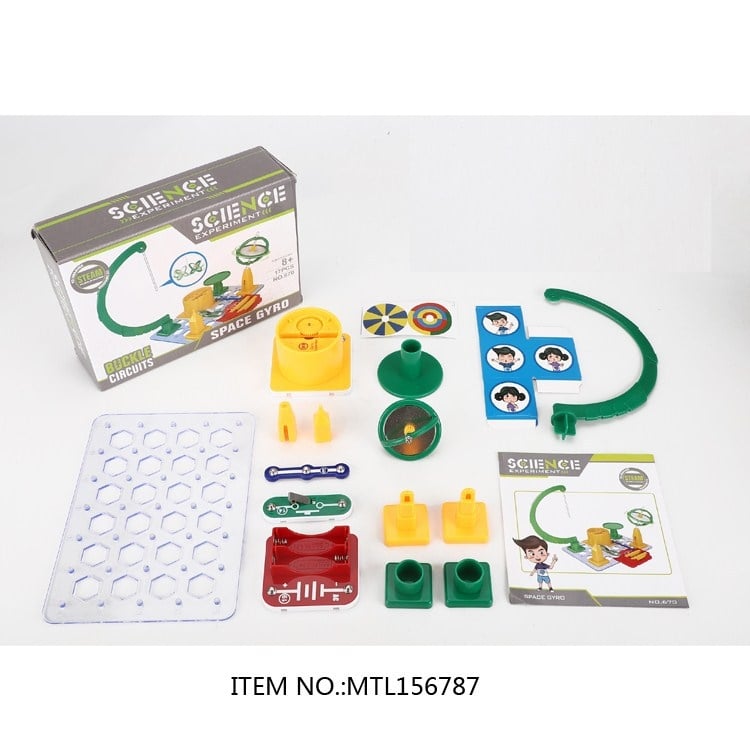 Set de blocuri electronice de construcție cu lumini, giroscop spațial și experimente educaționale