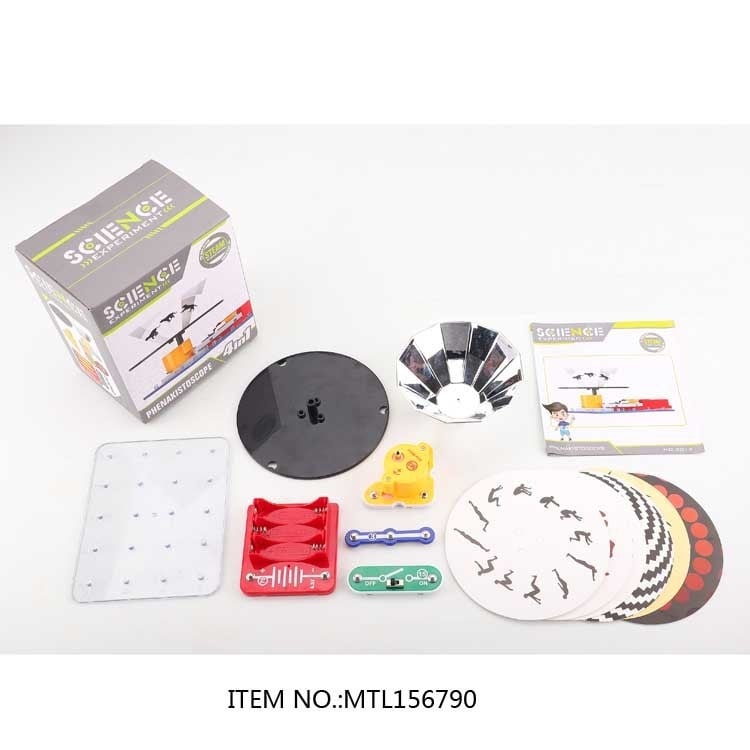 Set de blocuri electronice de construcție cu lumini, giroscop spațial și experimente educaționale