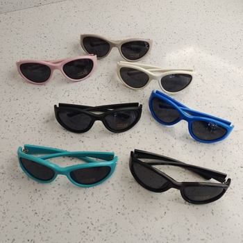 Dječje sunčane naočale UV400, okrugli plastični okvir, leće od smole, puna okvir, bez polarizacije