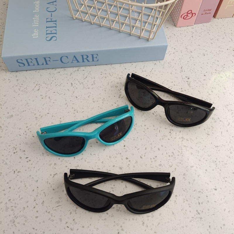 Dječje sunčane naočale UV400, okrugli plastični okvir, leće od smole, puna okvir, bez polarizacije