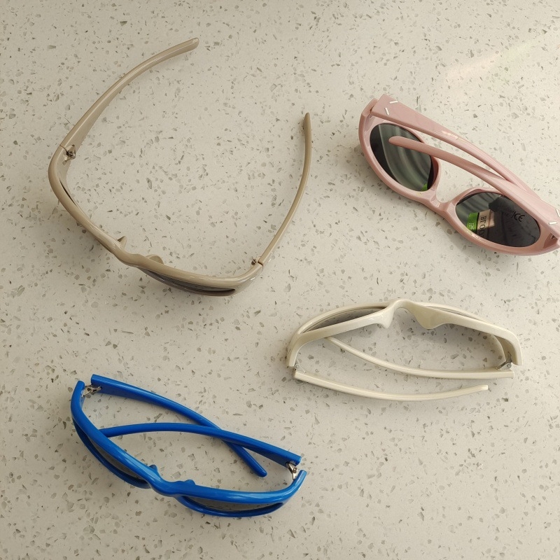 Dječje sunčane naočale UV400, okrugli plastični okvir, leće od smole, puna okvir, bez polarizacije