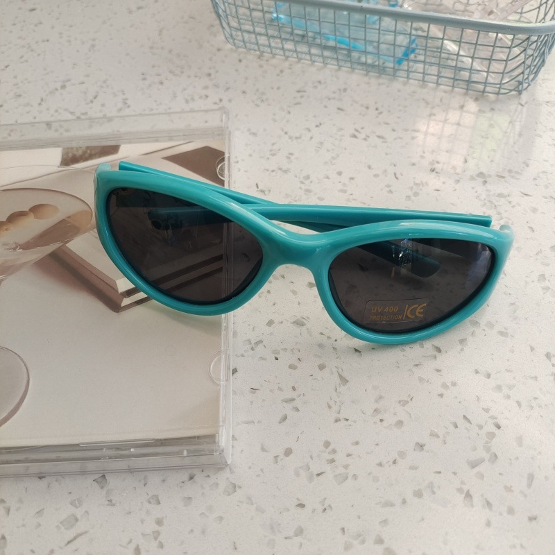 Dječje sunčane naočale UV400, okrugli plastični okvir, leće od smole, puna okvir, bez polarizacije