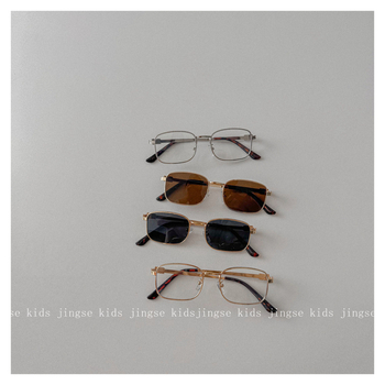 Dječje sunčane naočale s korejskim retro dizajnom, kvadratni metalni okvir, UV400 PC leće, puni okvir, zaštita od sunca za putovanja
