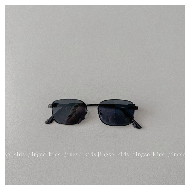 Dječje sunčane naočale s korejskim retro dizajnom, kvadratni metalni okvir, UV400 PC leće, puni okvir, zaštita od sunca za putovanja