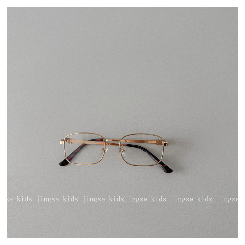 Dječje sunčane naočale s korejskim retro dizajnom, kvadratni metalni okvir, UV400 PC leće, puni okvir, zaštita od sunca za putovanja