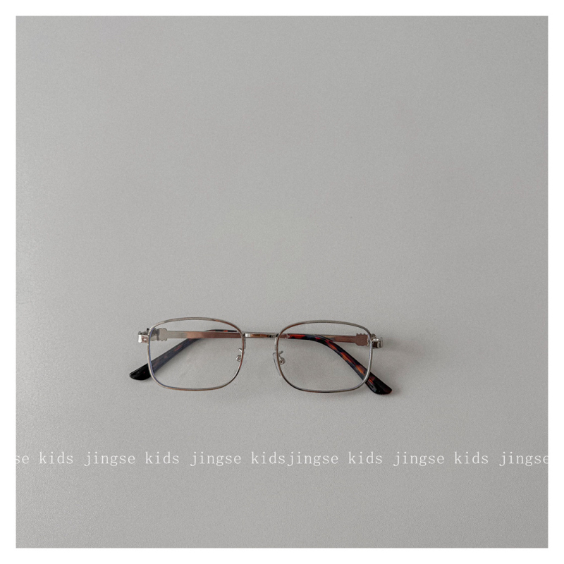 Dječje sunčane naočale s korejskim retro dizajnom, kvadratni metalni okvir, UV400 PC leće, puni okvir, zaštita od sunca za putovanja