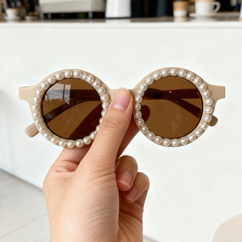 Bērnu saulesbrilles ar pērļu modes dizainu, pilns rāmis, modelis 8031, Forest Fox, Ziemas 2025