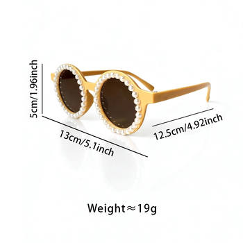 Bērnu saulesbrilles ar pērļu modes dizainu, pilns rāmis, modelis 8031, Forest Fox, Ziemas 2025