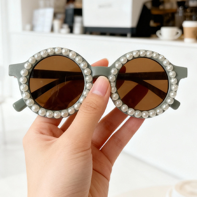 Bērnu saulesbrilles ar pērļu modes dizainu, pilns rāmis, modelis 8031, Forest Fox, Ziemas 2025