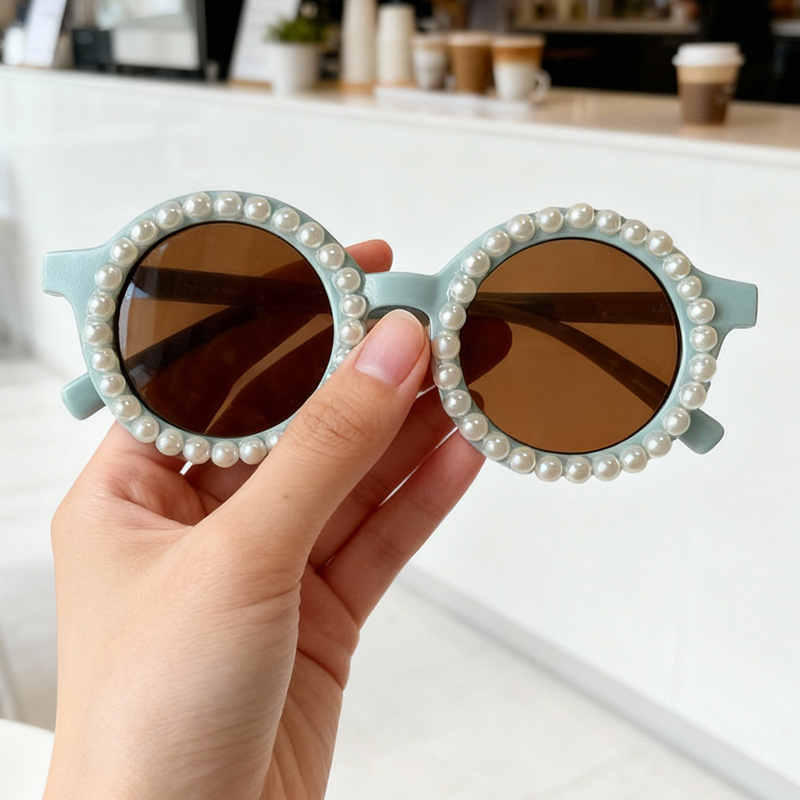 Bērnu saulesbrilles ar pērļu modes dizainu, pilns rāmis, modelis 8031, Forest Fox, Ziemas 2025