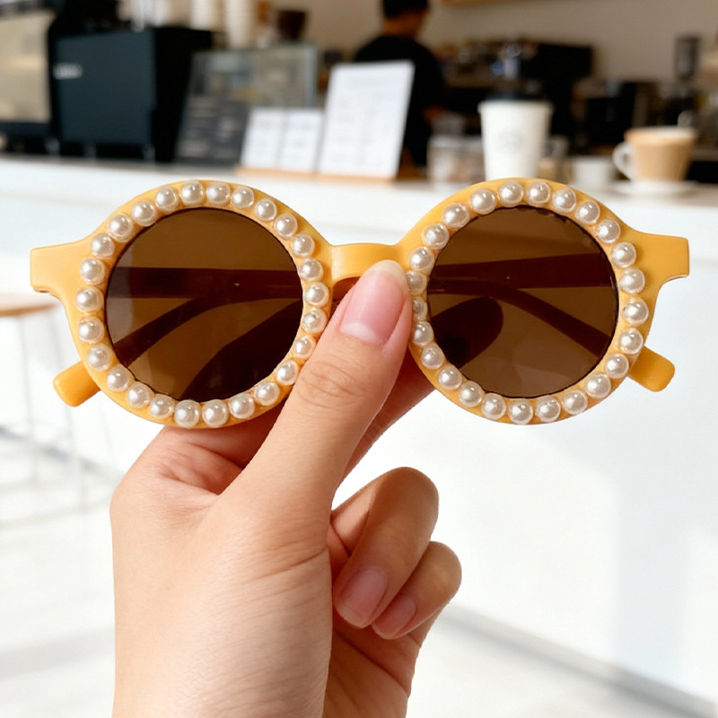 Bērnu saulesbrilles ar pērļu modes dizainu, pilns rāmis, modelis 8031, Forest Fox, Ziemas 2025