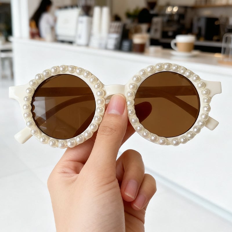 Bērnu saulesbrilles ar pērļu modes dizainu, pilns rāmis, modelis 8031, Forest Fox, Ziemas 2025