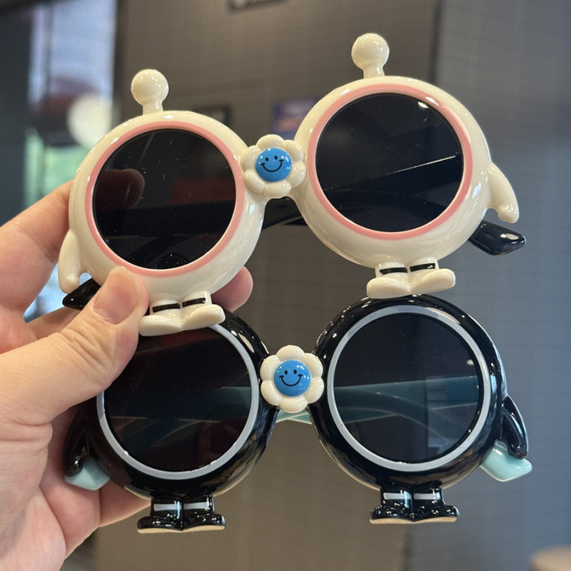 Dječje kružne sunčane naočale s crtić stilom, UV400, potpuno okviro, leće od smole, okvir PC, nepolarizirane, za djevojčice