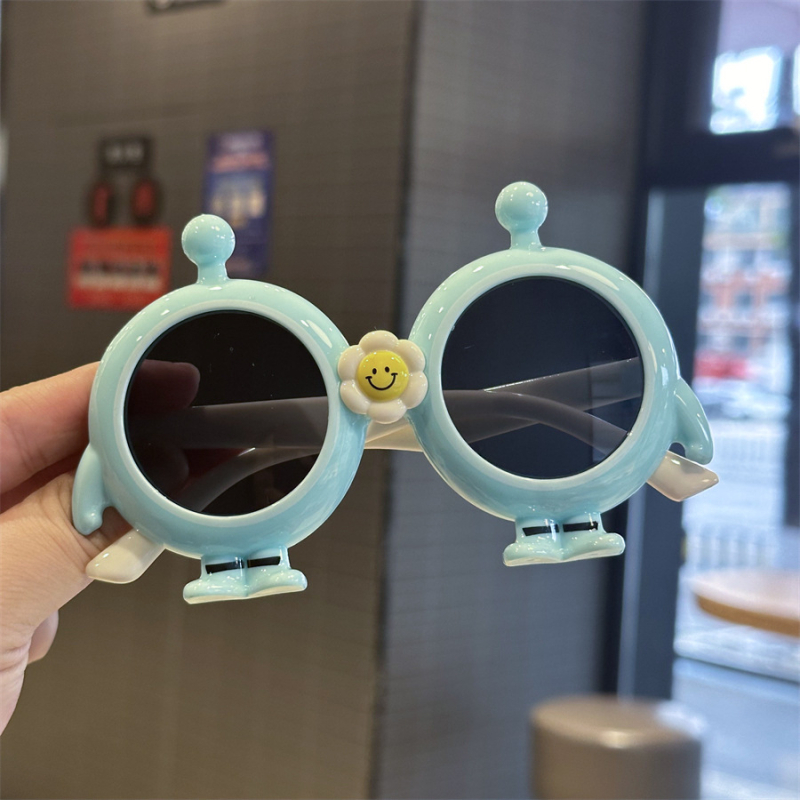 Dječje kružne sunčane naočale s crtić stilom, UV400, potpuno okviro, leće od smole, okvir PC, nepolarizirane, za djevojčice