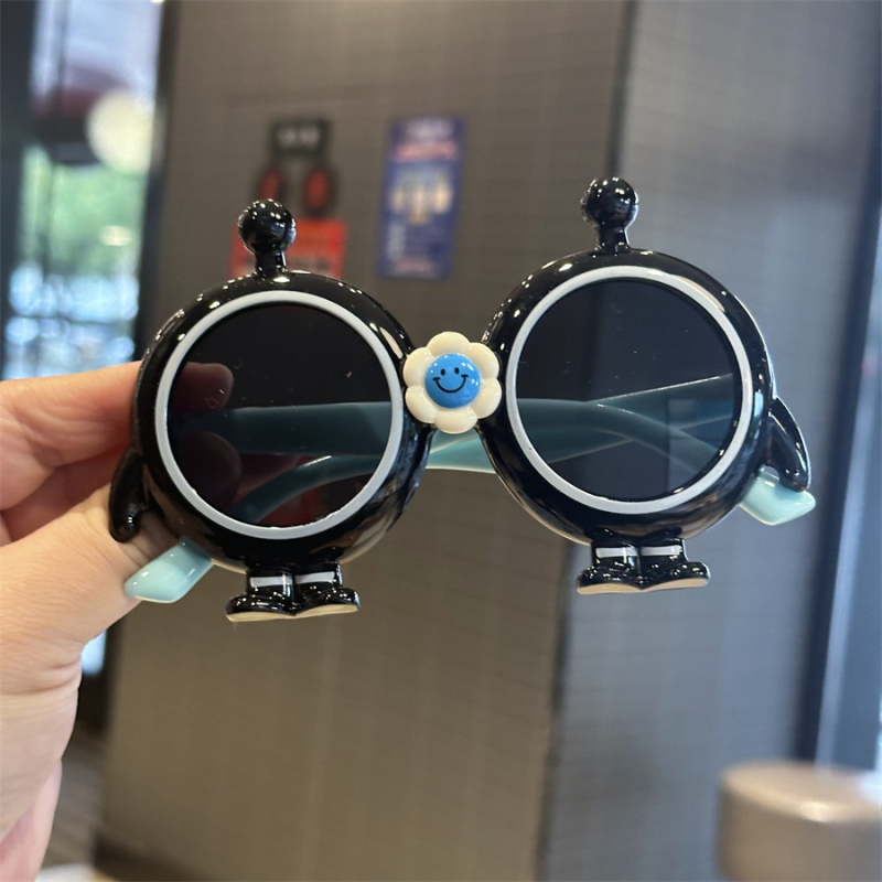 Dječje kružne sunčane naočale s crtić stilom, UV400, potpuno okviro, leće od smole, okvir PC, nepolarizirane, za djevojčice