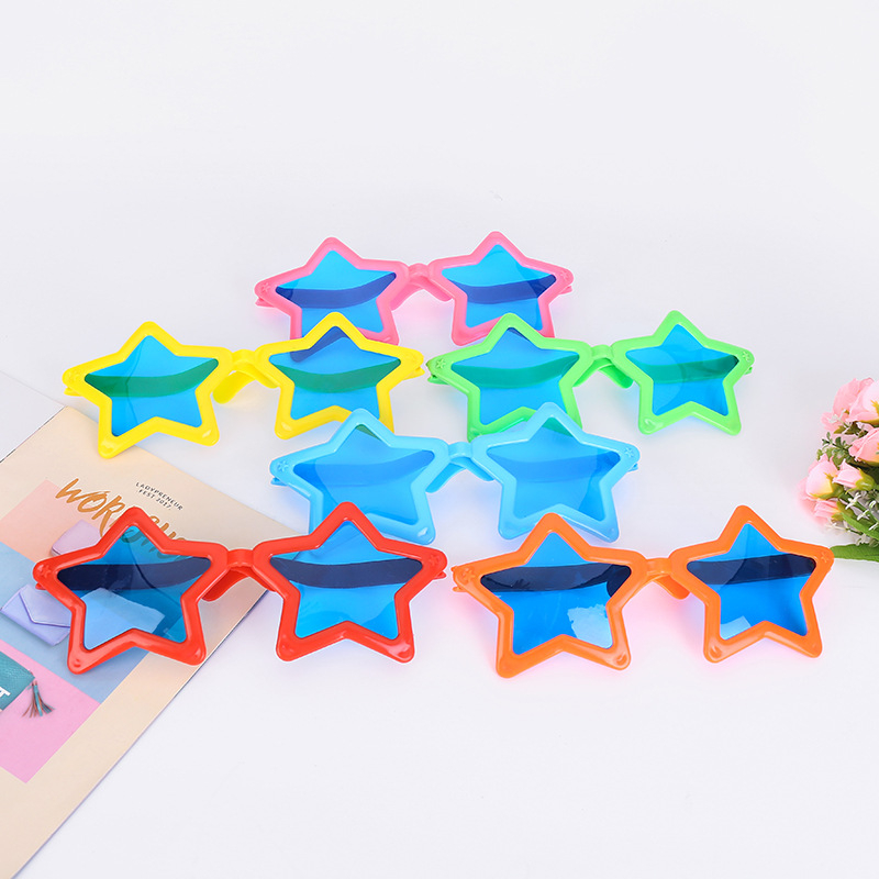 Ochelari cu stea cu cinci colțuri - Material PP, Turnare prin injecție, Tip recuzită: ochelari, Categoria produsului: accesorii machiaj și haine