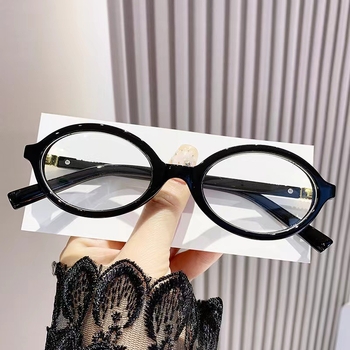 Ochelari de lectură cu protecție împotriva luminii albastre, ramă rotundă, lentile și ramă din PC, construcție cu ramă completă, suport pentru vedere la aproape, adulți, stil elegant