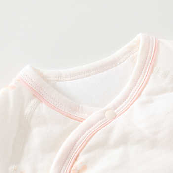 Novorođeni romper s leptirima, 100% pamuk, dugi rukavi, otvaranje na jedan gumb