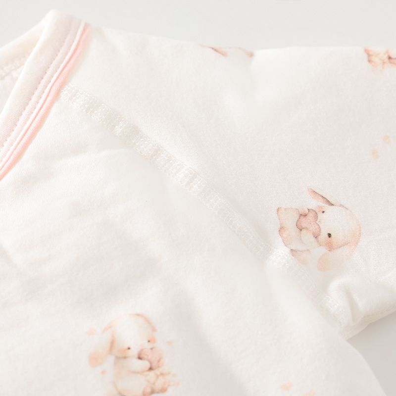 Novorođeni romper s leptirima, 100% pamuk, dugi rukavi, otvaranje na jedan gumb