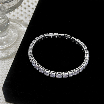 Bakrena narukvica s dijamantima, geometrijski jednoslojni dizajn, Ins stil, palladijev premaz, za žene