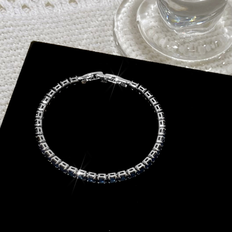 Bakrena narukvica s dijamantima, geometrijski jednoslojni dizajn, Ins stil, palladijev premaz, za žene