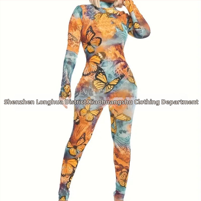 Garās piedurknes 3D drukāts kombinezons, ielu hipster stilam, piena zīda poliestera audums, stingras bikses