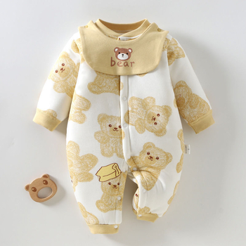 Zīdaiņu kombinezons, bieza kordurojas auduma ar lapsu kažokādas pamatni, garās piedurknes