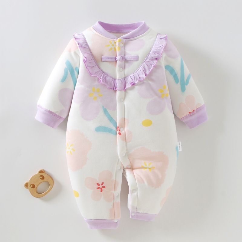 Zīdaiņu kombinezons, bieza kordurojas auduma ar lapsu kažokādas pamatni, garās piedurknes