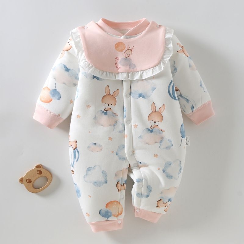 Zīdaiņu kombinezons, bieza kordurojas auduma ar lapsu kažokādas pamatni, garās piedurknes