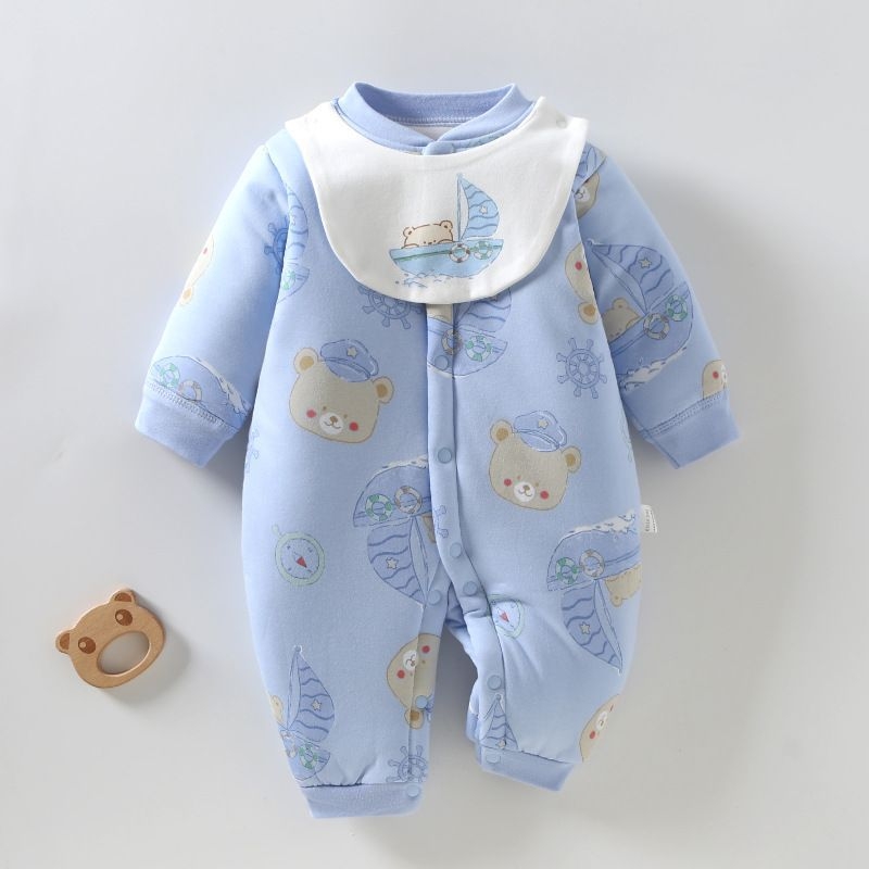 Zīdaiņu kombinezons, bieza kordurojas auduma ar lapsu kažokādas pamatni, garās piedurknes