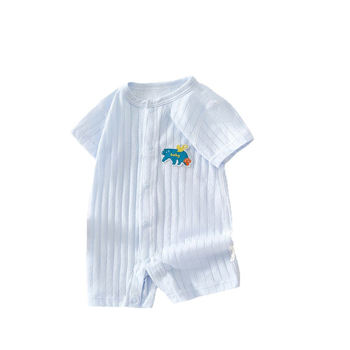 Zīdaiņu kombinezons ar īsām piedurknēm no kokvilnas džakarda auduma, vasara, zīdainis, universāls