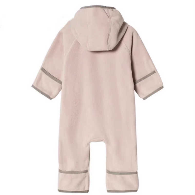 Bērnu flīsa kombinezons ar kapuci, rāvējslēdzējs, garas piedurknes, universāls, vecums 1–3 gadi, 100% poliestera flīss