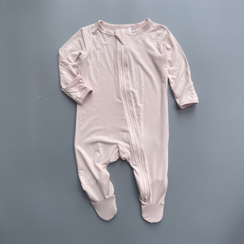 Zīdaiņu rāvējslēdzēja romper ar kāju pārklājumu, garas piedurknes, universāls, bambusa šķiedras 70% / kokvilna 25% / elastāns 5%