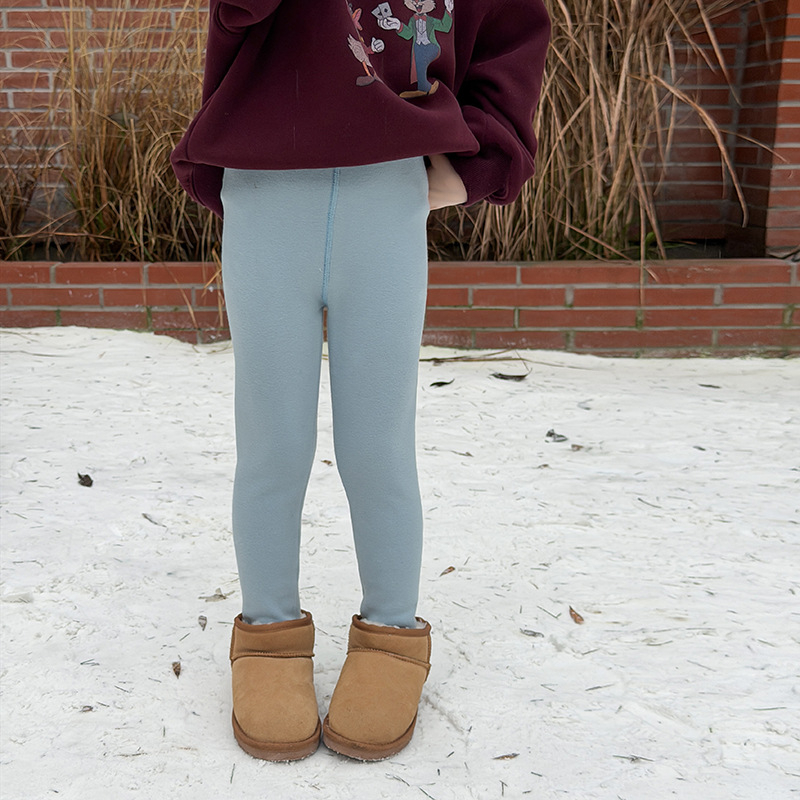 Meitenēm paredzētas vilnas-stieptās bikses ar flīsa iekšējo odeli, vidukļa vidējais jostas līmenis, 350 g samta audums, ziema, vecuma grupa 3–8 gadi