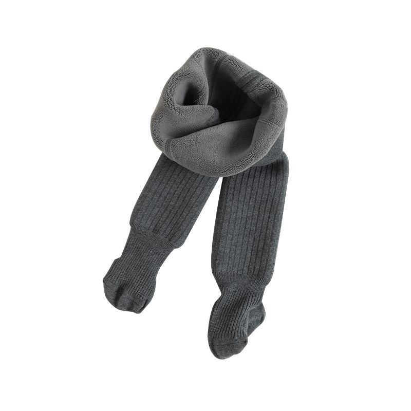 Bērnu kokvilnas legingi ar fleece iekšpusi rudens–ziemas sezonai, ar atvērtu starpsienu zonā starp kājām, 3–8 gadi