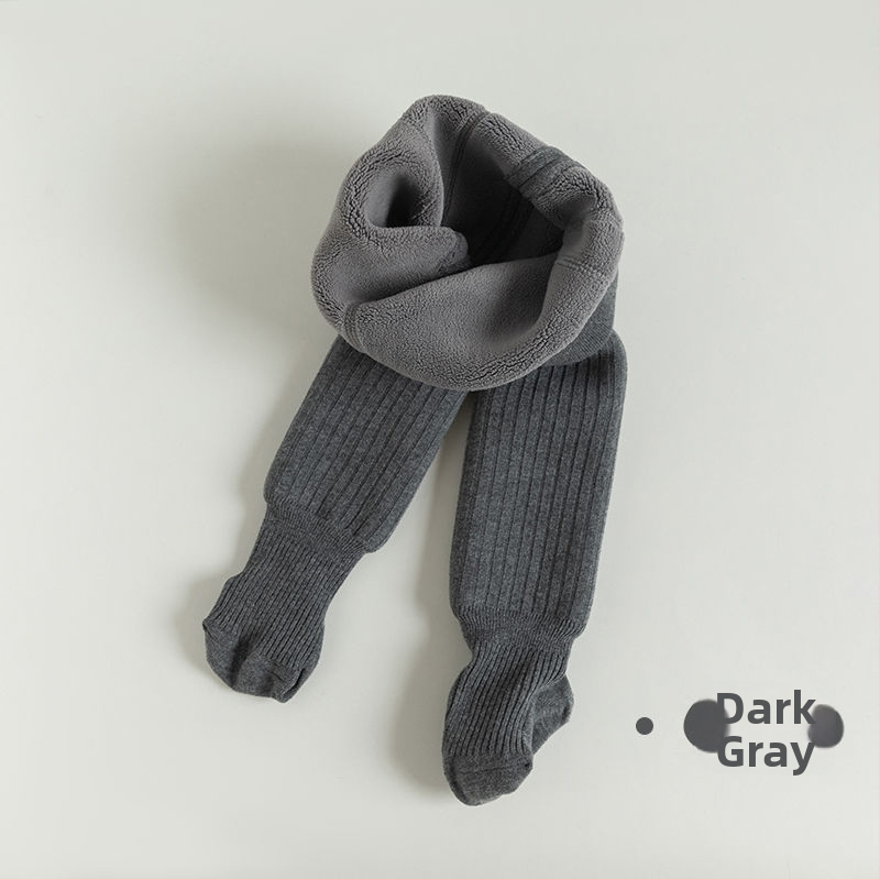 Bērnu kokvilnas legingi ar fleece iekšpusi rudens–ziemas sezonai, ar atvērtu starpsienu zonā starp kājām, 3–8 gadi