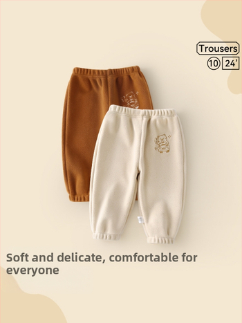 Zīdaiņiem un maziem bērniem bikses ar fleece apdari, brīvs siluets, dzīvnieku raksts, poliesters 94,1%, viduklis ar vidēja augstuma, mīksta apstrāde, pavasaris un rudens