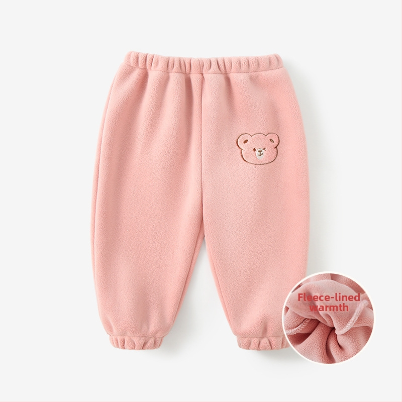 Zīdaiņiem un maziem bērniem bikses ar fleece apdari, brīvs siluets, dzīvnieku raksts, poliesters 94,1%, viduklis ar vidēja augstuma, mīksta apstrāde, pavasaris un rudens