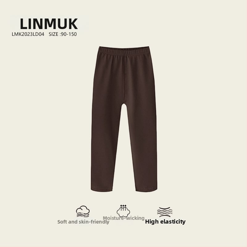 Bērnu bieza kokvilnas legingas ar iekšējo flīsi, 95% kokvilna, vidējā josta, pavasara un rudens sezonai, vecums 3–8 gadi