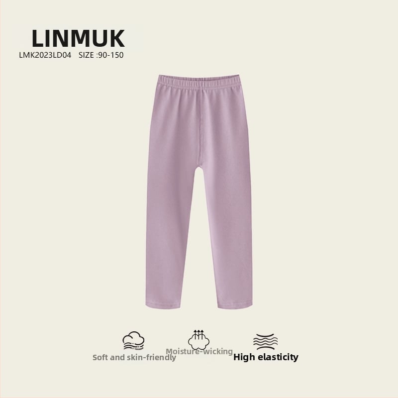 Bērnu bieza kokvilnas legingas ar iekšējo flīsi, 95% kokvilna, vidējā josta, pavasara un rudens sezonai, vecums 3–8 gadi