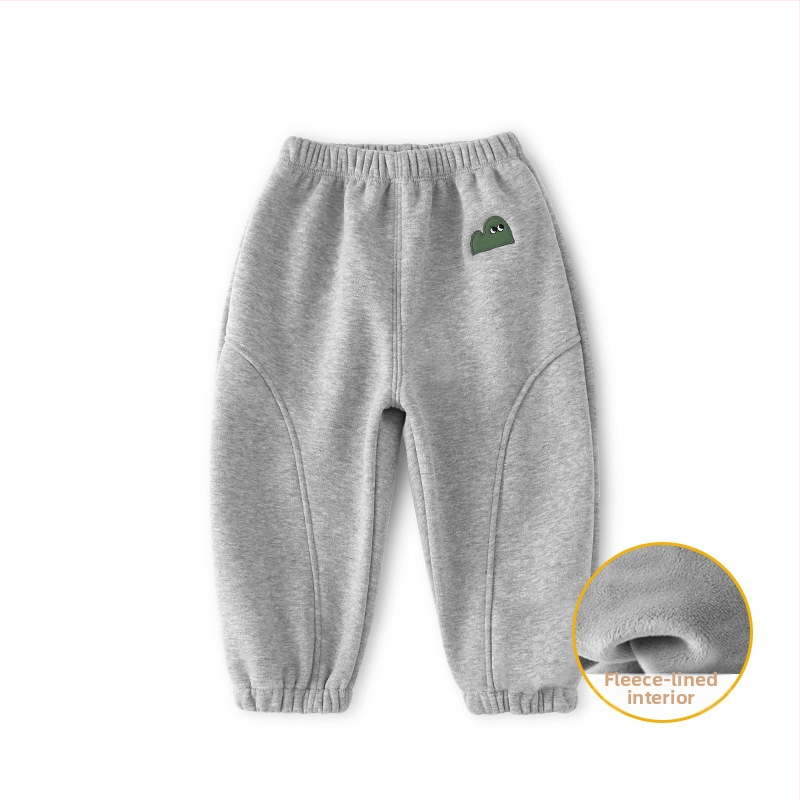 Bērnu velūra bikses, kokvilnas-poliestera maisījums (50% poliesteris), vidējā augstuma elastīgā josta, 1–3 gadi, ziemas sezonā