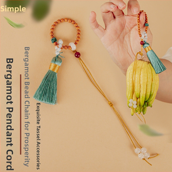 Pandantiv, ciucuri împletiți manual, serie în stil antic, Barbie tan material